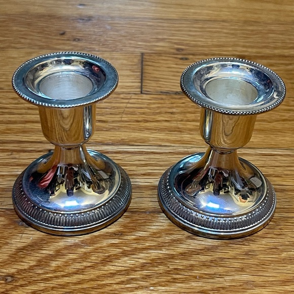 Other - Classic Silver Plated Pair of Candle Holders